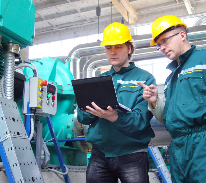 Verifier conducting an on-site audit